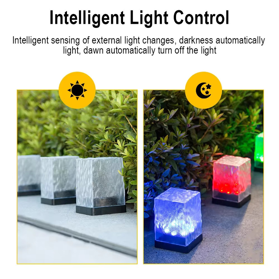 RGB LED Solar Wege Lampe in Schwarz mit Mehrfarben-Effekt und Dämmerungssensor für Garten und Terrasse - Bild 2