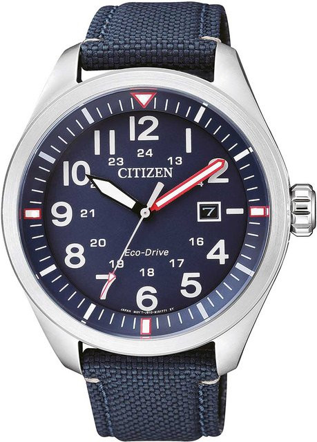 Citizen Armbanduhr, Solar, Edelstahl, Blau, 43 mm, Herren - Bild 1
