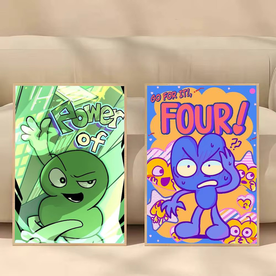 Wandposter BFDI Battle For Dream Island Cartoon Motiv als selbstklebender wasserfester Papier Aufkleber zur Wanddekoration - Bild 2