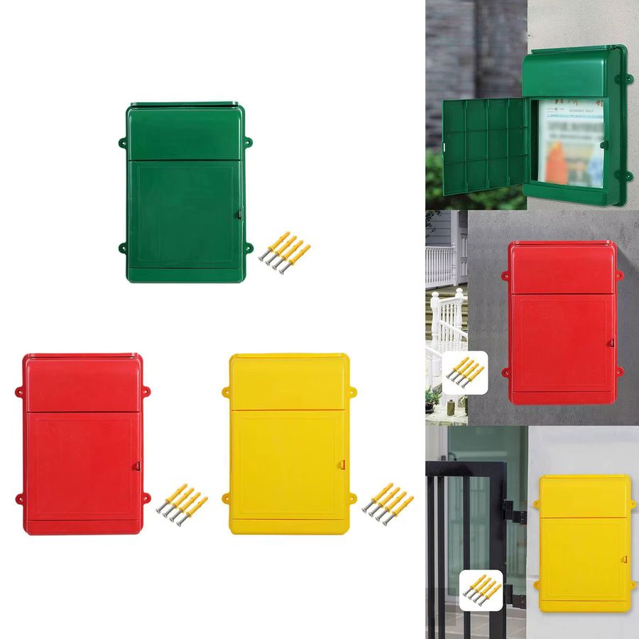 Kesoto Wandmontierter Briefkasten und Vorschlagskasten, B/H/T: 34,5 x 26 x 7 cm - Bild 4