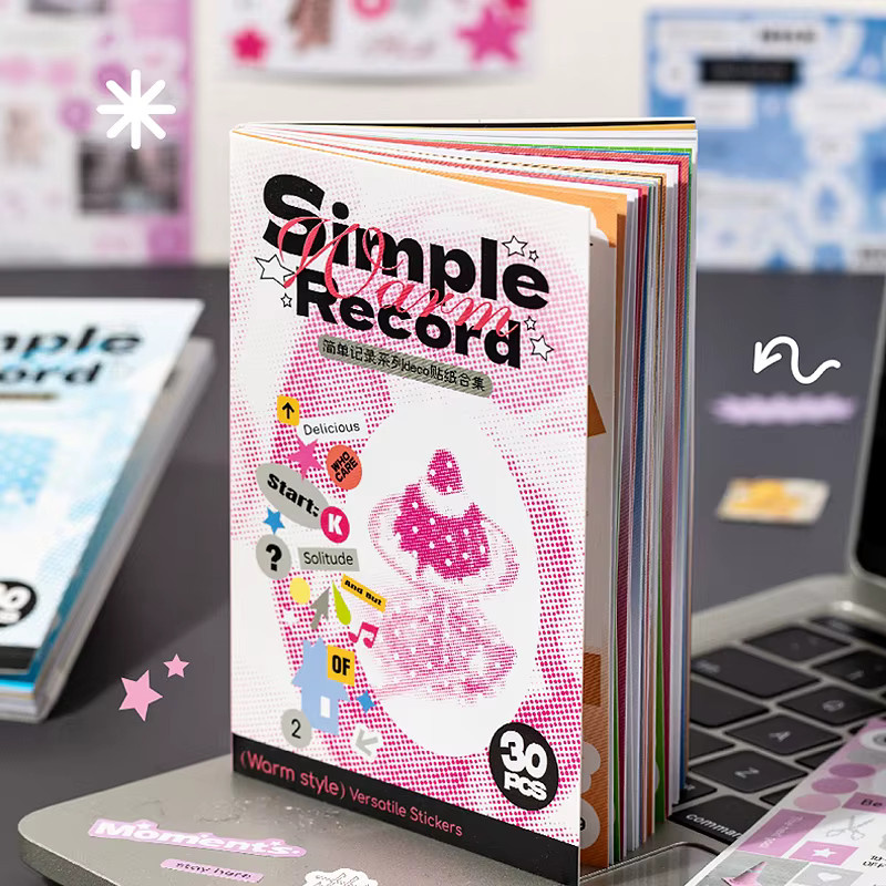 Mr.Paper Deko-Stickerbuch Set mit 30 Stück bunten Journal-Planer-Aufklebern für Scrapbook und DIY Tagebuch - Bild 3