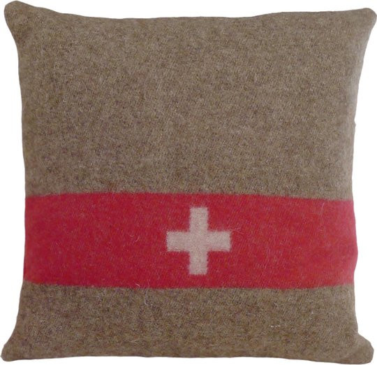 Eskimo Schweizer Armeekissen aus Wolle, quadratisch, Multicolour, B/T/H: 45 x 45 x 1 cm - Bild 1