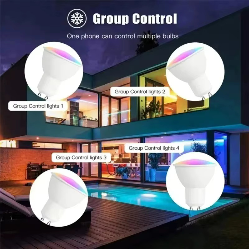 eWelink Smart Zigbee LED-Glühbirne GU5.3, dimmbare RGB C+W Kerzenlampe mit Sprachsteuerung für Alexa und Google - Bild 3