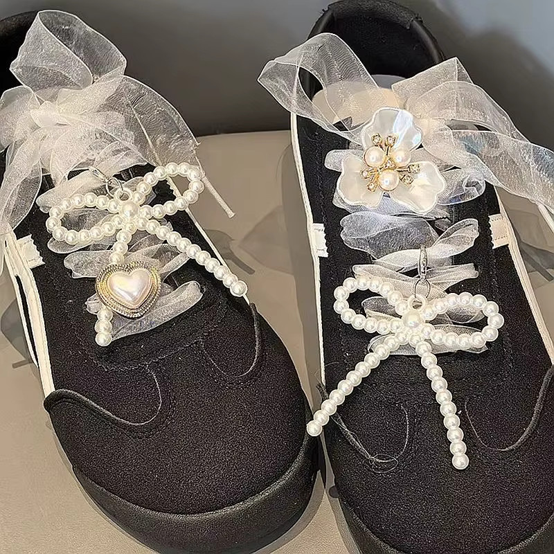 Schuh Dekorationen Charms, Perle, Schleife, Blume, Set - Bild 1
