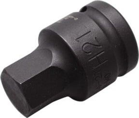BGS Kraft-Bit-Einsatz 5054-21 in Schwarz, Antrieb Innenvierkant 20 mm (3/4"), Innensechskant 21 mm - Bild 1