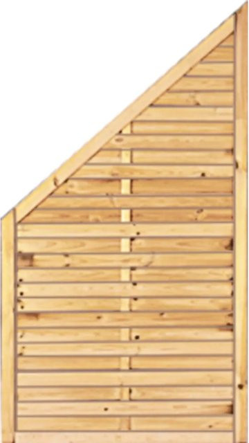 T & J Lamellenzaun-Ecke aus kesseldruckimprägniertem Holz in Grün, B: 100 cm, H: 180 cm, T: 90 cm - Bild 1