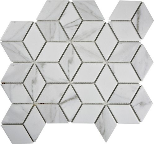 HuH Mosaik Mosaikfliese Carra in Weiss, Steinoptik, Matt, B/L: 30,5 x 26,6 cm - Bild 1