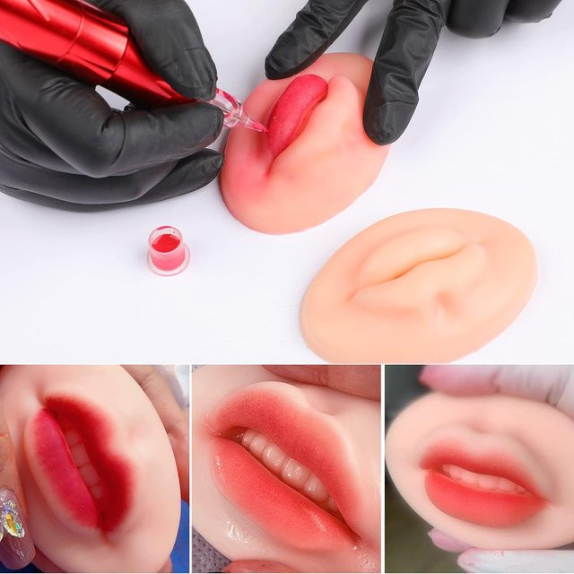 JC TATTOO Silikon Lippen-Übungshaut für PMU Ausbildung - Bild 1
