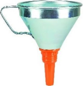 Pressol Trichter aus Kunststoff in Silber und Orange mit 1,2 l Fassungsvermögen und 160 mm Durchmesser - Bild 1