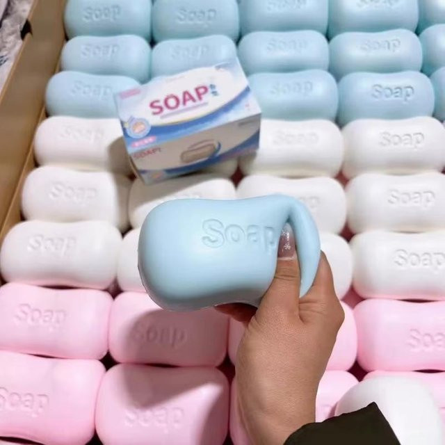 Superweiche Seife Squishy, Weiß Rosa Blau, Knetspielzeug - Bild 1