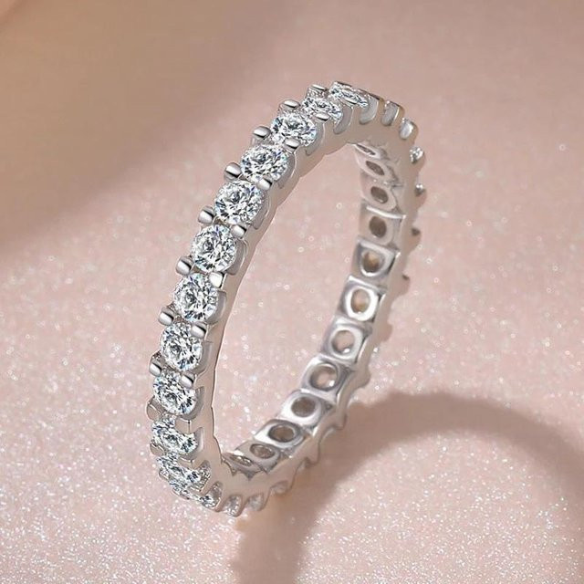 Allbestart Ring 925 Silber, Zirkonia, Weiß, Damen - Bild 1