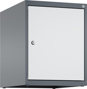 C+P Aufsatzschrank 7016/7035 mit 1 Abteil, Zylinderschloss und Soft-Close-Türen, B/T/H: 50 x 40 x 50 cm, Anthrazitgrau/Lichtgrau - Bild 1