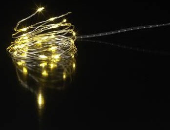Sygonix Mini-Lichterkette für Innen mit 20 warmweißen LEDs, batteriebetrieben, Länge: 2,2 m - Bild 1