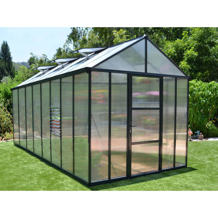 Palram - Canopia Glory Gewächshaus Anthrazit mit 10 mm Polycarbonat-Stegplatten - Bild 2
