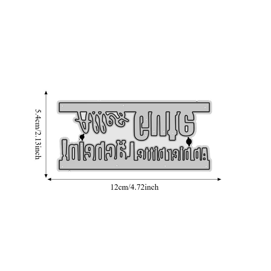 Stanzformen Neue deutsche Phrase Buchstabe Ab Hier Bitte Lächeln aus Metall für DIY Scrapbooking und Kartenherstellung - Bild 2