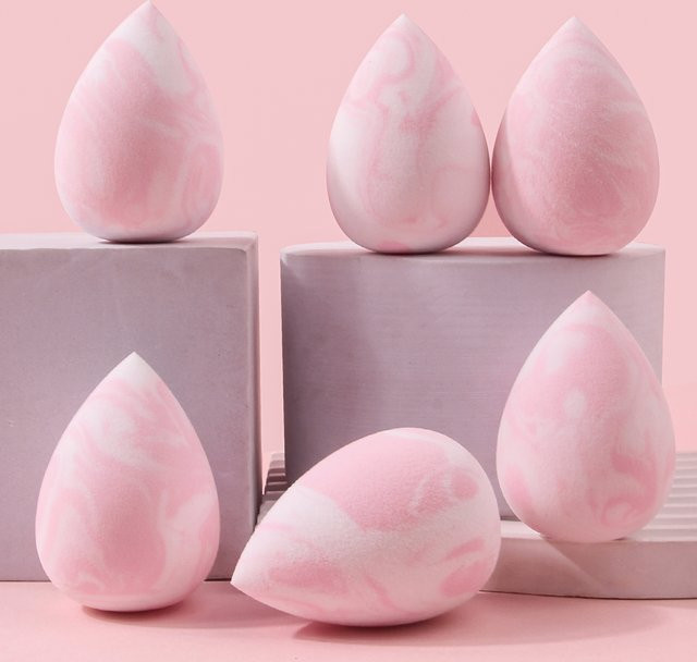 6-teiliges Set Beauty-Ei-Schwämme, Rosa, Unisex - Bild 1