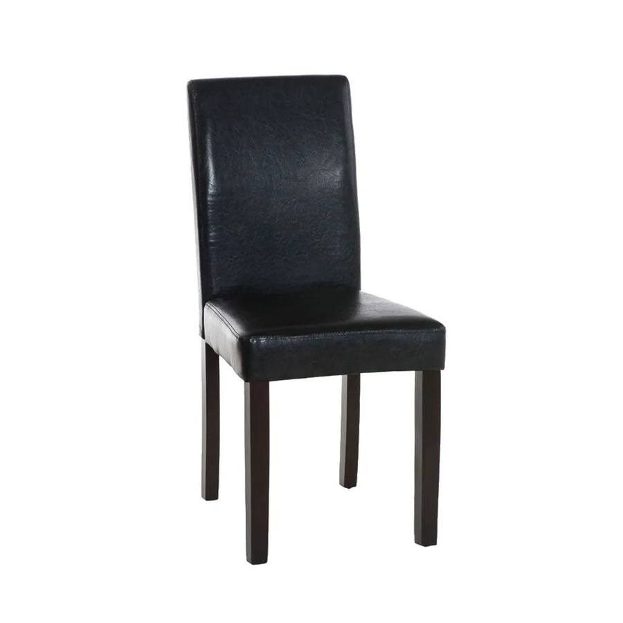 DELUKE Esszimmerstuhl DALAN aus Kunstleder in Schwarz und Dunkelbraun, B/T/H: 41 x 47 x 91 cm - Bild 2