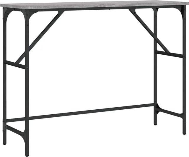 vidaXL Konsolentisch in Grau aus Holzwerkstoff und Metall, B/T/H: 100 x 32 x 75 cm - Bild 1