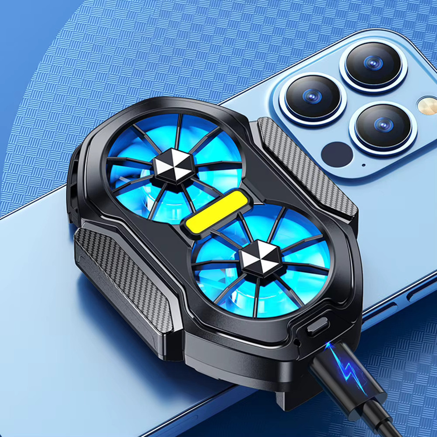 MOJOYCE FS01 Dual Fan Handy Kühler Schwarz mit USB-Anschluss für Android und iOS - Bild 4