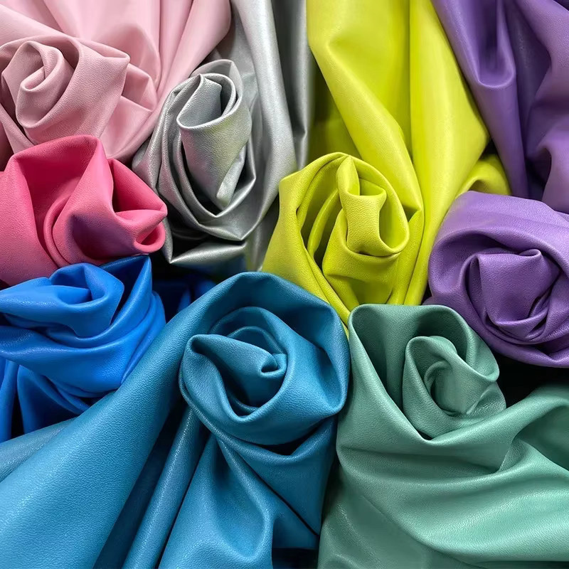 Elastischer Kunstlederstoff als Meterware für DIY-Projekte, Polsterung und Kleidung, Farben: Silber, Blau, Gelb - Bild 2