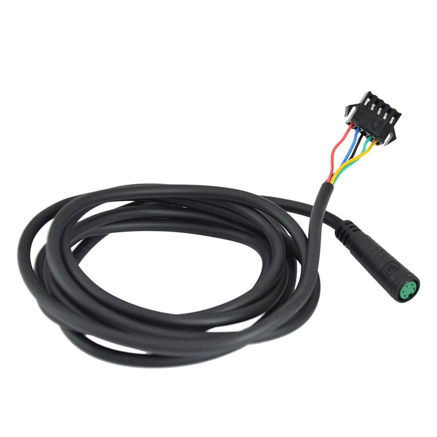 5-poliges Elektrofahrrad-Verlängerungskabel in Schwarz, 170 cm Länge, wasserdichtes Adapterkabel für E-Bike-Zubehör und Anzeigen - Bild 3