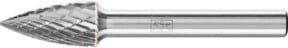 PFERD Hartmetall Frässtift Spitzbogen SPG universal mittel kreuzverzahnt, Durchmesser: 10 mm, Länge: 20 mm, Schaft-Durchmesser: 6 mm, Farbe: Silber - Bild 1