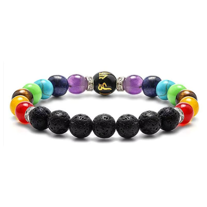 7 Chakra-Armband, Kristall, Bunt, Unisex - Bild 3