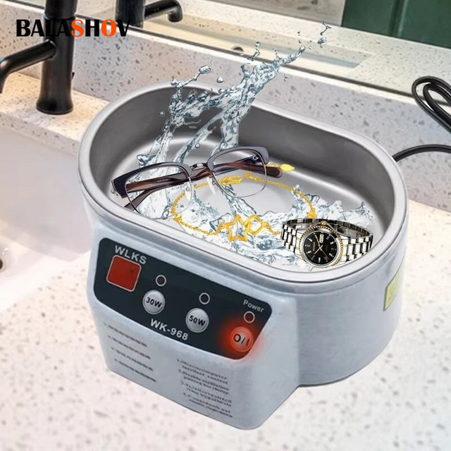 BALASHOV Digitaler Ultraschallreiniger aus Edelstahl mit 30/50W für Schmuck, Brillen und Uhren - Bild 1
