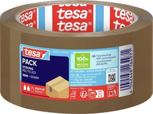 tesa tesapack STRONG RECYCLED Packband Braun B: 50 mm, L: 66 m - Bild 1