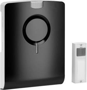 Grothe ECHO Kabellose Türklingel in Schwarz und Weiß mit 868,35 MHz, 500 m Reichweite und 86 dB Lautstärke, IP54 Schutzklasse - Bild 1