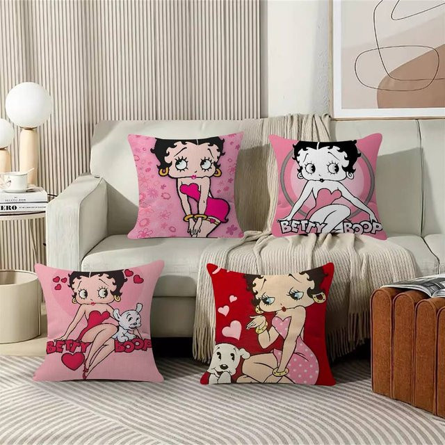 Beast Kingdom B-Betty B-Boop Kissenbezug, Pink, B/B/H: 45 x 45 x 4 cm - Bild 1