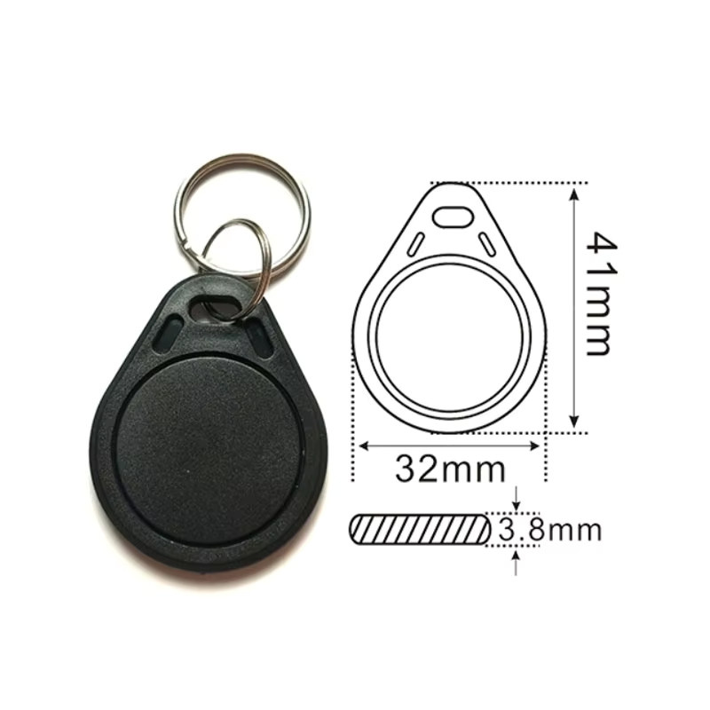 10 Stück YEVERAXIN RFID-Schlüsselanhänger 125kHz EM4305 T5577 wiederbeschreibbare Proximity Token in Schwarz und Multicolour - Bild 2