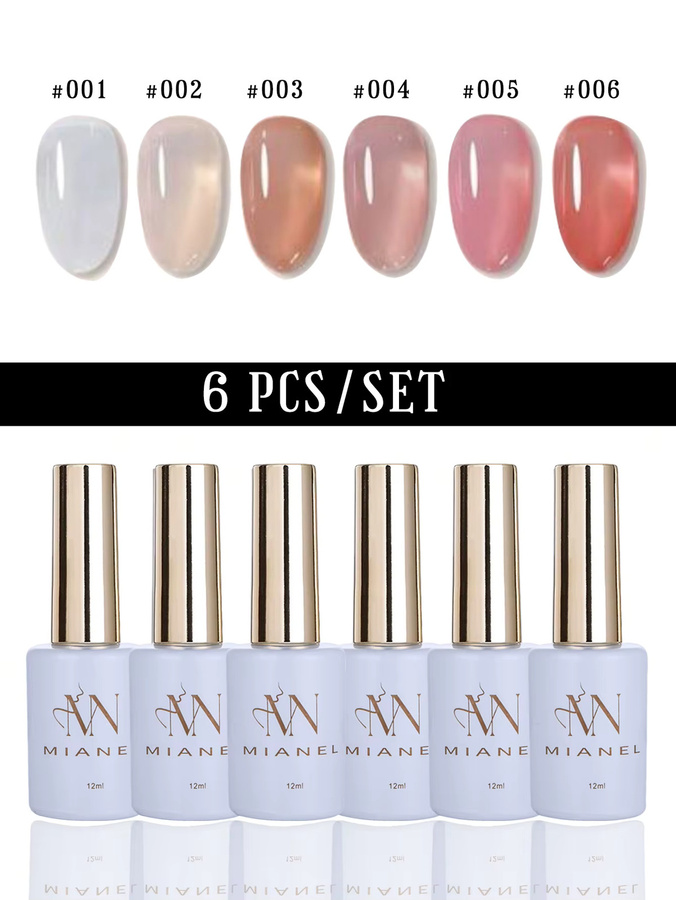 MIANEL Nude Jelly Gel Nagellack Set, 30 Farben, Glänzend - Bild 2