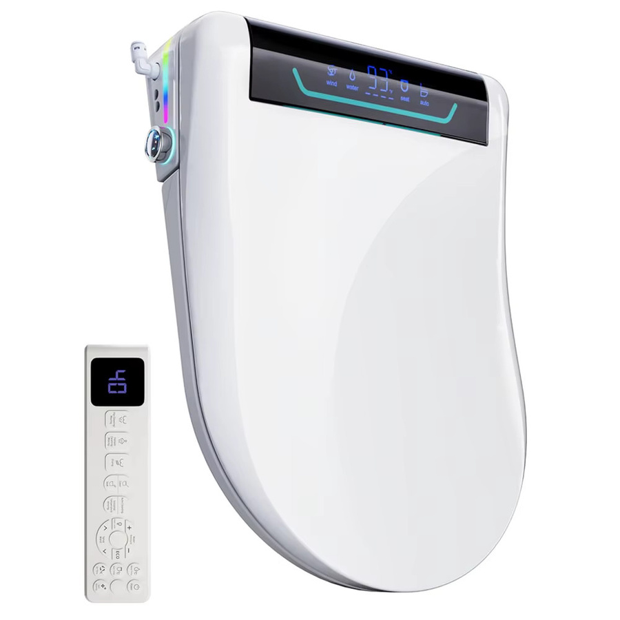 SANYIPACE Intelligenter Toilettensitz mit Bidet in Weiß mit beheiztem Sitz, Warmwasser-Reinigung, Trocknerfunktion und Fernbedienung - Bild 4