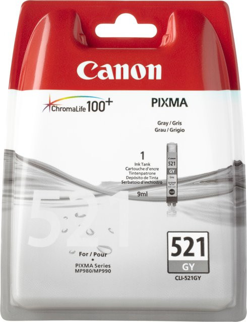 Canon CLI-521GY Druckerpatrone Tinte Grau für PIXMA MP980 und PIXMA MP990 - Bild 1