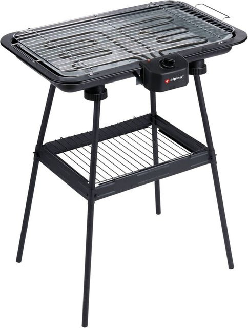 Alpina Elektrogrill in Schwarz aus Kunststoff und Metall, B/H/L: 42,1 x 71,8 x 58,5 cm - Bild 1