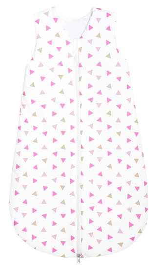 Odenwälder Jersey Schlafsack Dreiecke pink Gr. 90 - Bild 1