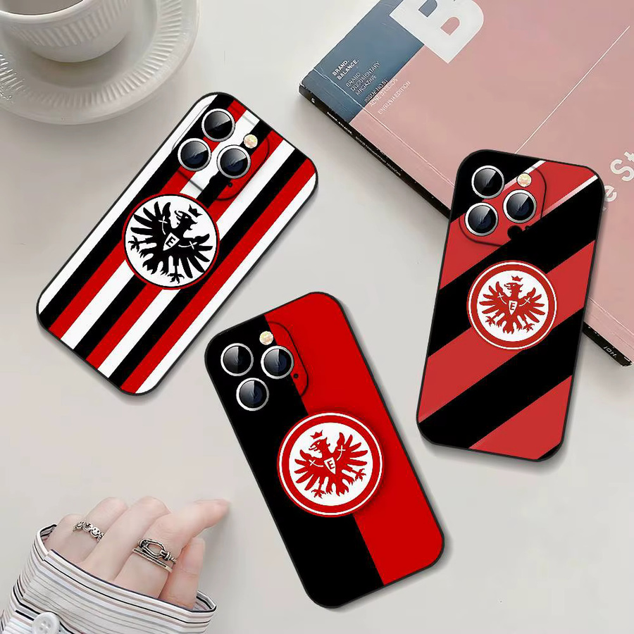 Eintracht Frankfurt Handyhülle Schwarz passend für Apple iPhone 17 16 15 14 13 11 Pro Max Plus X Xr Xs Max 13 Mini - Bild 2