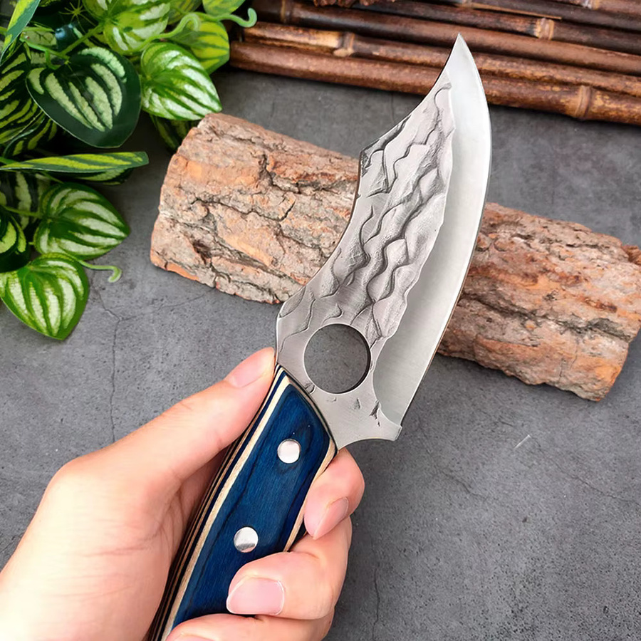 InLeung Allzweck-Küchenmesser aus Edelstahl in Silber mit Holzgriff - Bild 2