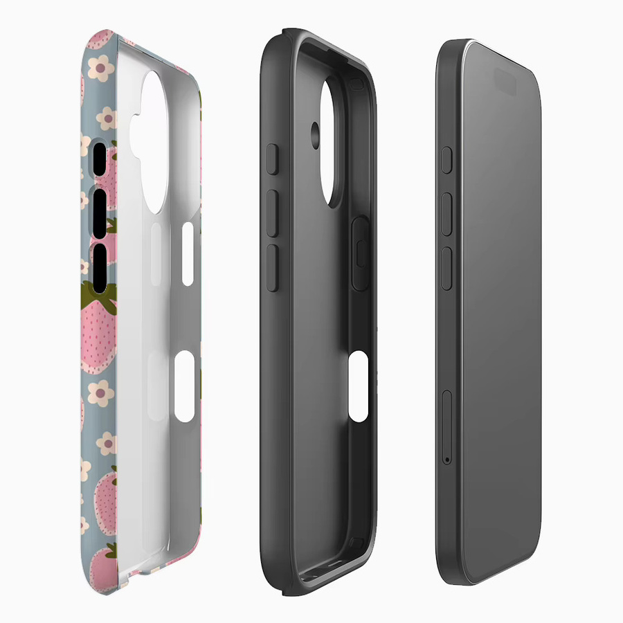 Strawberry Sky Magnetische Handyhülle für iPhone 17 16 15 14 13 Pro Max Plus, Robuste Einzel- und Doppelschicht-Schutzhülle, Multicolour - Bild 2