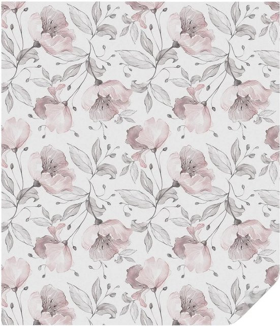 Tulup Buntglasfolie mit Rosenblättern in Schwarz, Weiß und Pink als Sichtschutz für dein Fenster, B/H: 100 x 116 cm - Bild 1