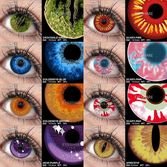 EYESHARE Crazy Halloween Farbkontaktlinsen, 2 Linsen - Bild 1