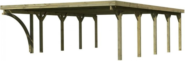 Karibu Doppelcarport Classic mit PVCDach und einem Einfahrtsbogen, B/T: 563 x 778 cm - Bild 3
