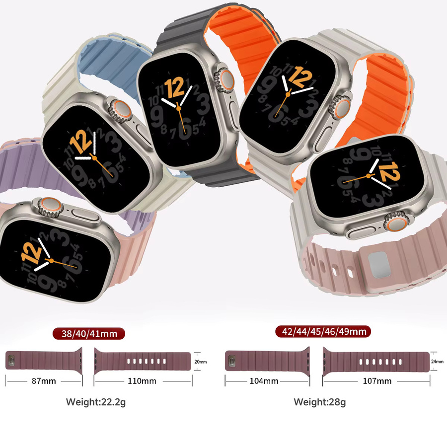 CAOWTAN Uhrenarmband Silikon, Magnetarmband, Unisex - Bild 4