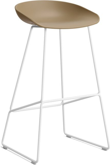 HAY About A Stool AAS 38 Hocker in Braun mit Stahlgestell und Polypropylen-Sitzschale - Bild 1