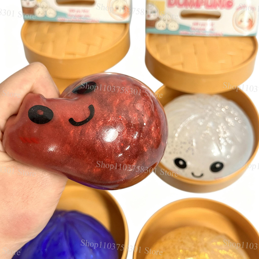 Discover Intime Glitzer Knödel Squishy mit Dampfgarer, roter Sensorischer Ball - Bild 4
