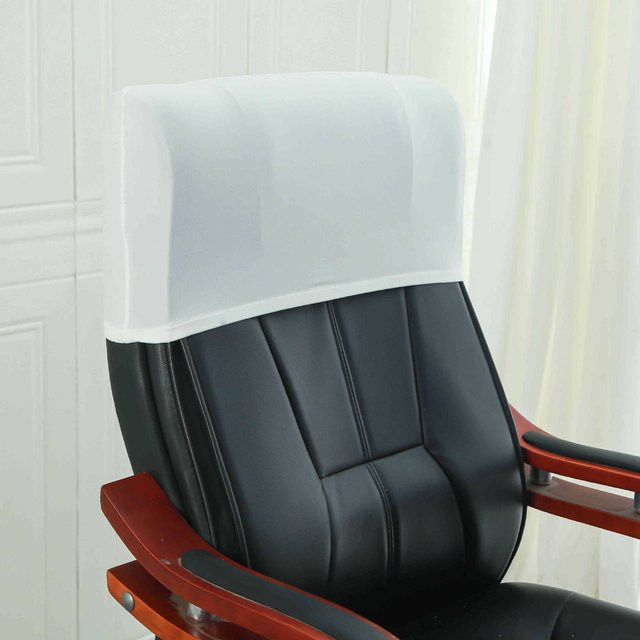 Yiran Furniture Elastischer Bürostuhlbezug mit Kopfkissenbezug, Staubdichter Sitzbezug für Drehstühle und Computerstühle, Farbe: Weiß, Breite: 42 cm - Bild 1