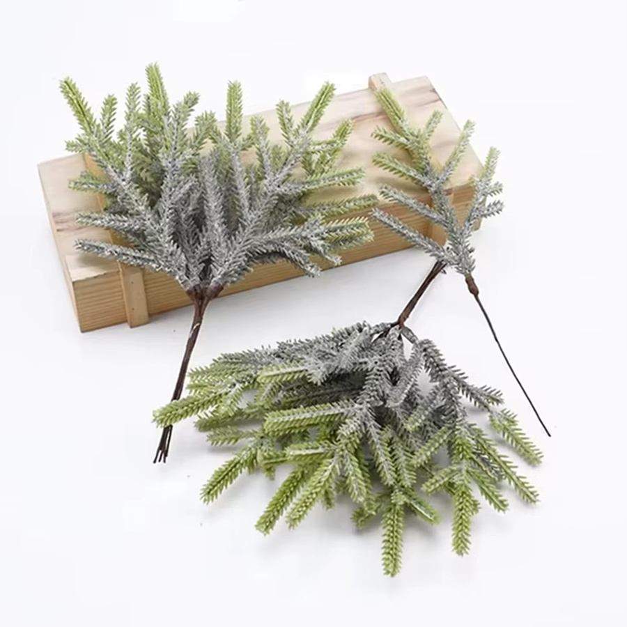 XIAOYINMO Künstliche Blumen und Pflanzen für Tischdekoration als DIY-Geschenk oder Deko für Hochzeit und Weihnachten in Grün - Bild 2