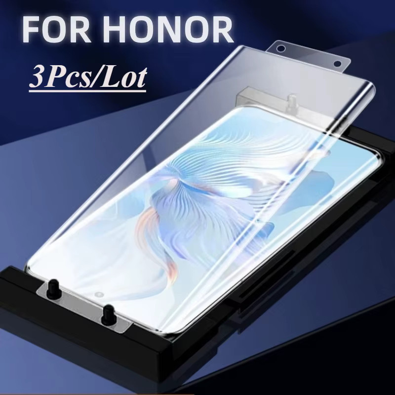 3 Stück Hydrogelfolie für HONOR X9A X9B X40 X50 GT X50i X60 Pro, explosionsgeschützte Displayschutzfolie aus Glas mit Installationsset, transparent - Bild 5