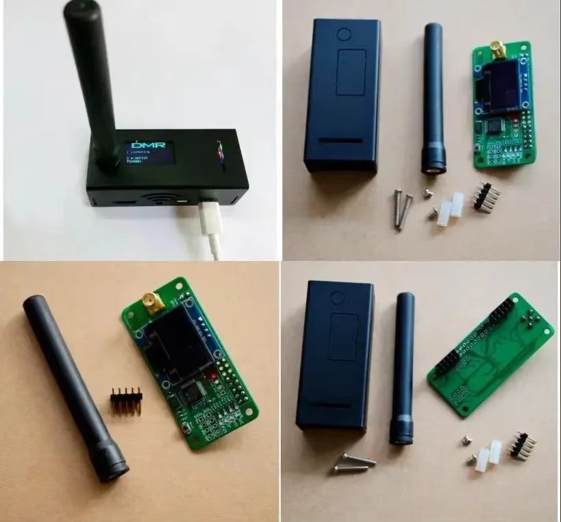 AISANRAY Jumbospot UHF VHF UV MMDVM Hotspot für P25 DMR YSF DSTAR NXDN in Schwarz mit OLED, Metallgehäuse und Antenne für Raspberry Pi Zero W/3B/4B - Bild 4